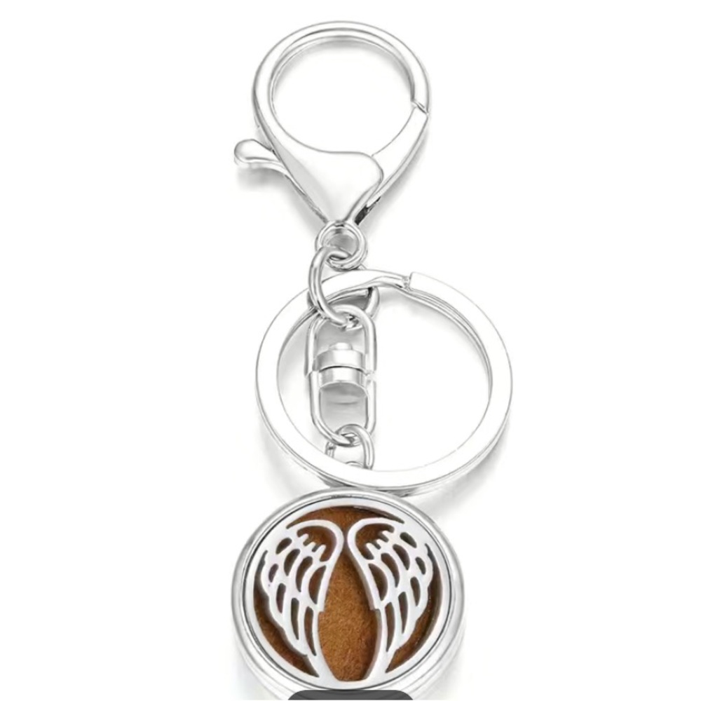Keychain Purse Charm Angel Wings Aromatherapy Jewelry, Creative Perfume Box